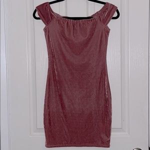 off the shoulder mini dress